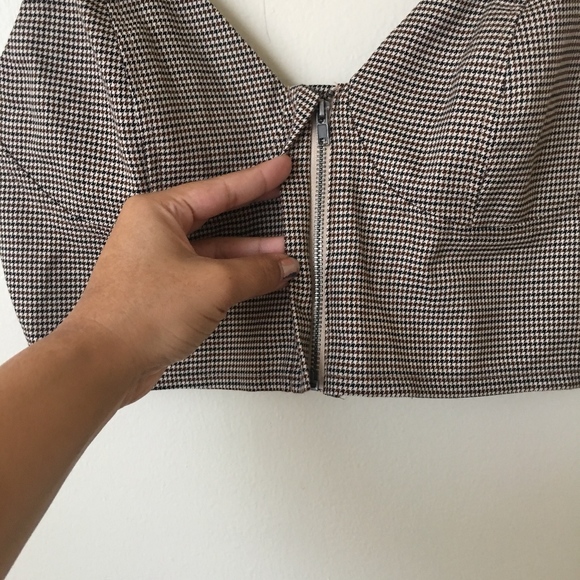 ⚡️NWT! Wild Fable Brown Plaid Bra Bustier Crop Top - Picture 8 of 8